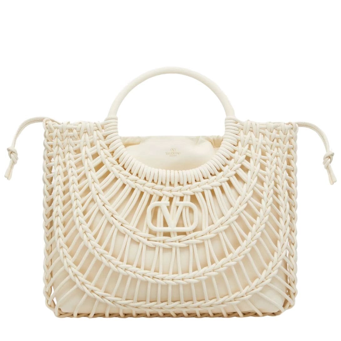 VALENTINO GARAVANI ALLKNOTS WOVEN LEATHER SHOPPER - Image 4