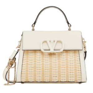 VALENTINO GARAVANI SMALL VSLING WICKER HANDBAG