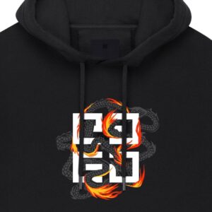 GIVENCHY 4G DRAGON SLIM FIT HOODIE IN FLEECE