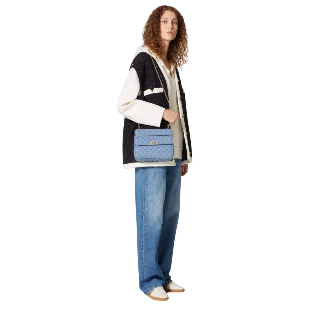 VALENTINO GARAVANI MEDIUM NAPPA ROCKSTUD SPIKE BAG - Image 9