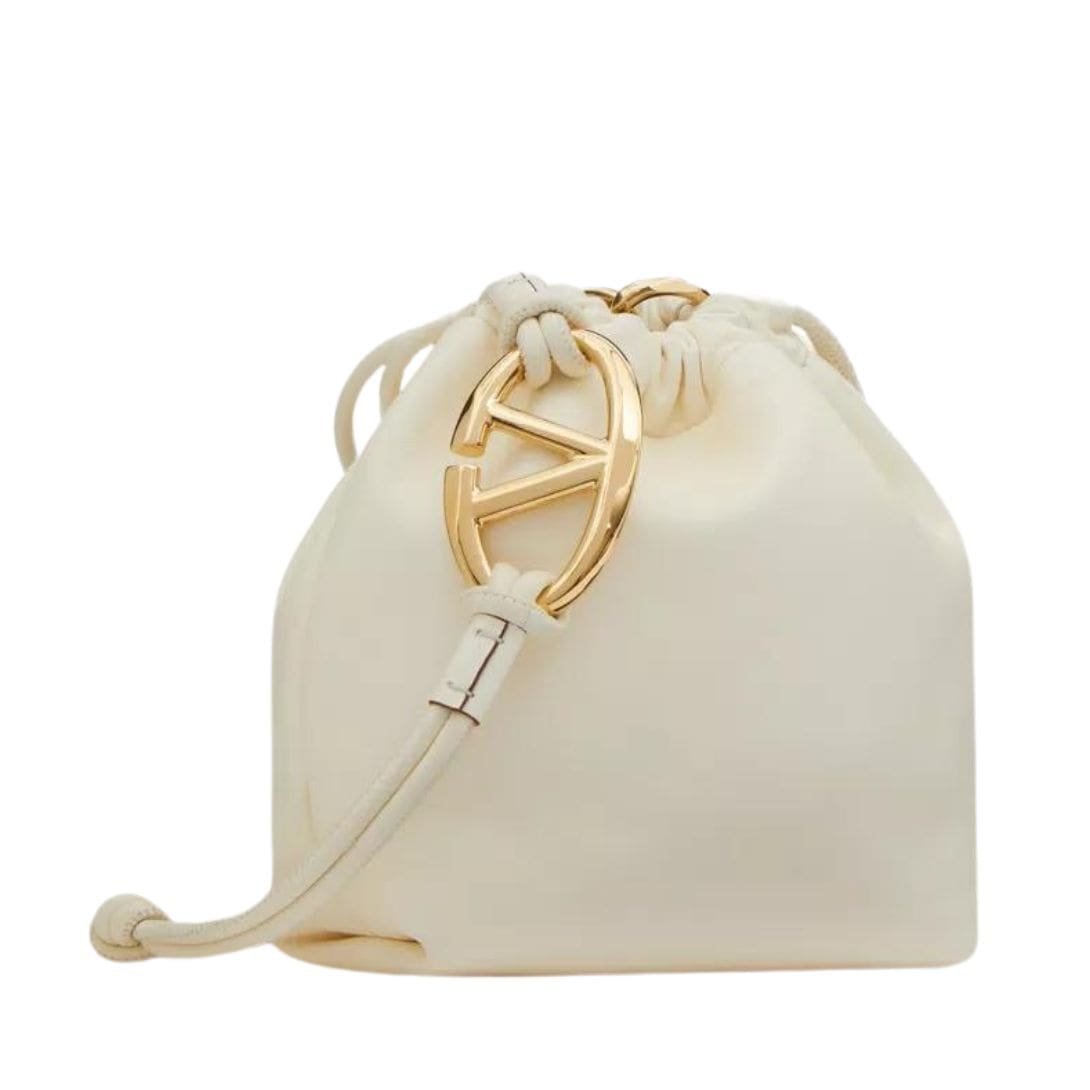 VALENTINO GARAVANI VLOGO POUF NAPPA LEATHER MINI BUCKET BAG - Image 4