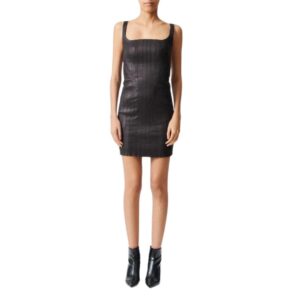 STOULS NINO CLOSE-FITTING LEATHER DRESS