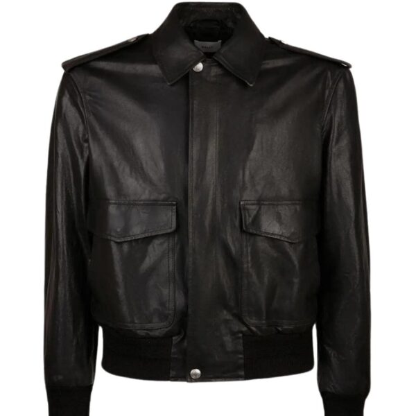 BALLY BLOUSON IN BLACK LEATHER