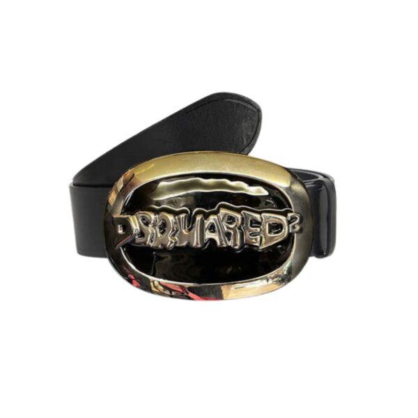 DSQUARED2 PLAQUE BELT GOLDEN