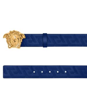 VERSACE LA MEDUSA GRECA LEATHER BELT 4 CM