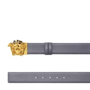 VERSACE LA MEDUSA REVERSIBLE LEATHER BELT 4 cm