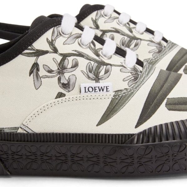 LOEWE TERRA VULCA LACE UP SNEAKER IN PRINTED CANVAS - Image 5