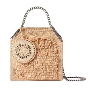 STELLA MCCARTNEY FALABELLA RAFFIA TINY TOTE BAG