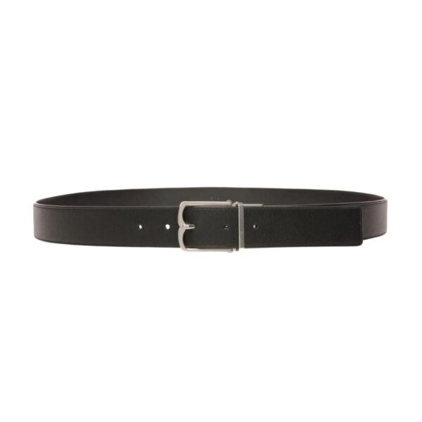 BALLY 35MM DRESS BELT IN BLACK LEATHER