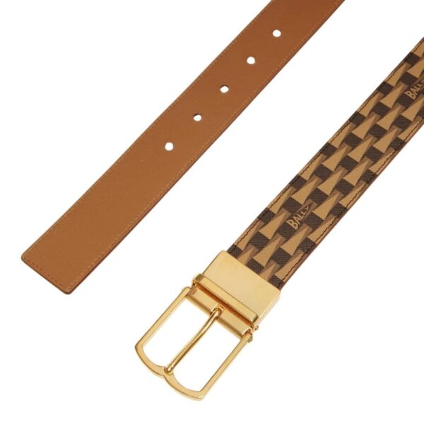 BALLY ADJUSTABLE 35MM DRESS BELT IN DESERT TPU AND LEATHER - Image 3