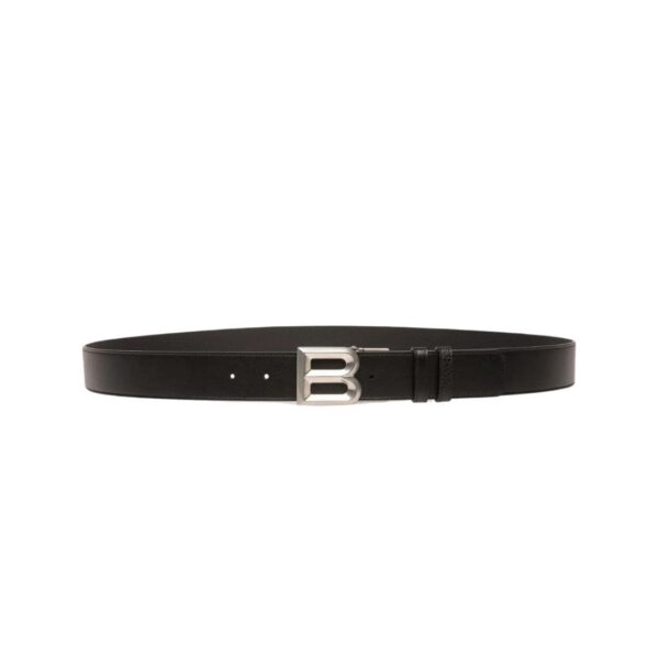 BALLY B BOLD 35MM REVERSIBLE AND ADJUSTABLE BELT IN BLACK LEATHER