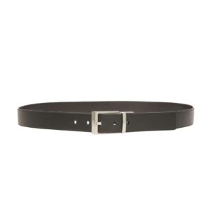 BALLY DRESS BELT IN BLACK LEATHER