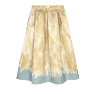 DRIES VAN NOTEN FULL A-LINE SKIRT BEIGE