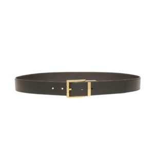 BALLY DRESS BELT IN BLACK LEATHER