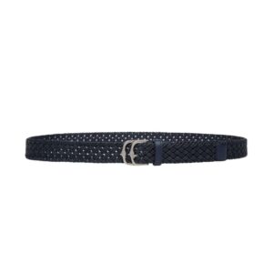 BALLY EMBERT 30MM BELT IN FABRIC AND LEATHER