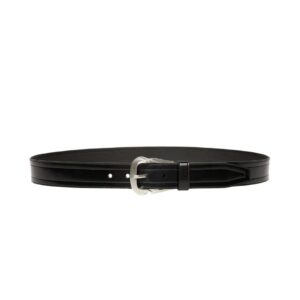 BALLY EMBLEM BUCKLE 35MM BELT IN BLACK LEATHER