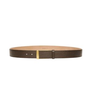 BALLY OUTLINE DRESS BELT IN BROWN LEATHER