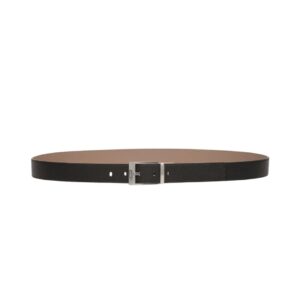 BALLY SHIFFIE 35MM REVERSIBLE AND ADJUSTABLE BELT IN BLACK AND BEIGE LEATHER