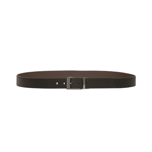 BALLY SHIFFIE 35MM REVERSIBLE AND ADJUSTABLE BELT IN BLACK AND EBONY LEATHER