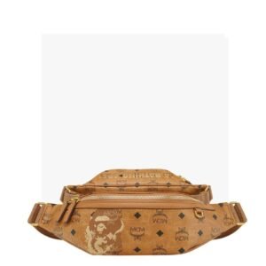 MCM X BAPE FURSTEN BELT BAG IN VISETOS COGNAC