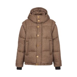 BALMAIN MINI MONOGRAMMED DOWN JACKET