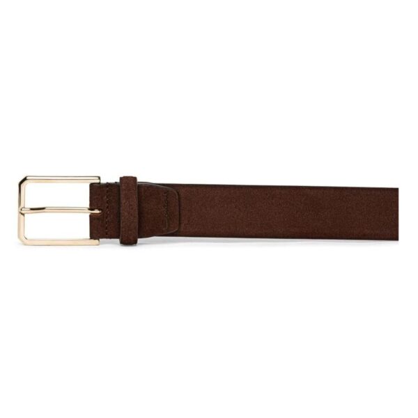 SANTONI BROWN SUEDE ADJUSTABLE BELT - Image 3