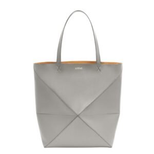 LOEWE XL PUZZLE FOLD TOTE BAG IN SHINY CALFSKIN