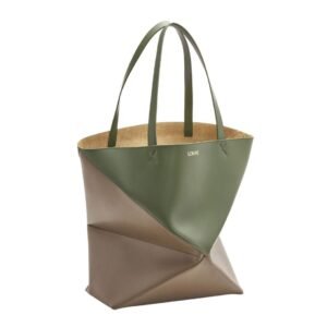 LOEWE XL PUZZLE FOLD TOTE BAG IN SHINY CALFSKIN