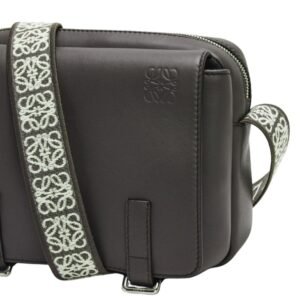 LOEWE XS MILITARY MESSENGER BAG IN SUPPLE SMOOTH CALFSKIN AND JACQUARD