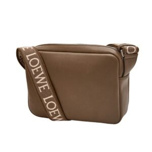 LOEWE XS MILITARY MESSENGER BAG IN SUPPLE SMOOTH CALFSKIN AND JACQUARD