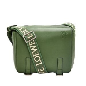LOEWE XS MILITARY MESSENGER BAG IN SUPPLE SMOOTH CALFSKIN AND JACQUARD