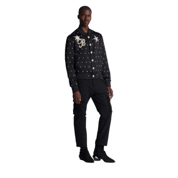 BALMAIN STARS EMBROIDERED BOMBER JACKET - Image 3