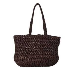 THE ROW ESTELLE BAG IN RAFFIA