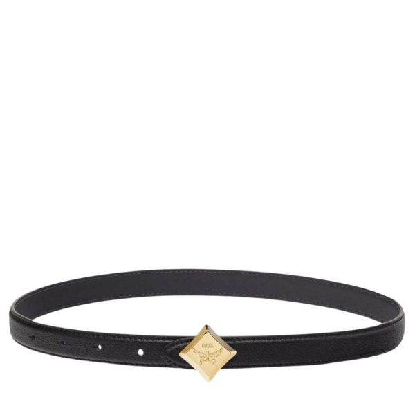 MCM REVERSIBLE DIAMOND LOGO BELT IN EMBOSSED LEATHER BLACK