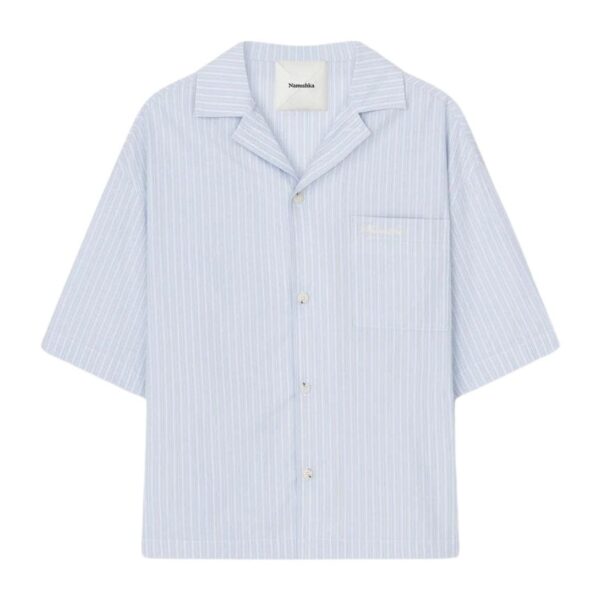 NANUSHKA MAXTON STRIPED SHIRT BLUE