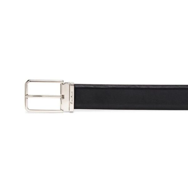 SANTONI MEN'S POLISHED BLUE LEATHER ADJUSTABLE BELT - Image 3