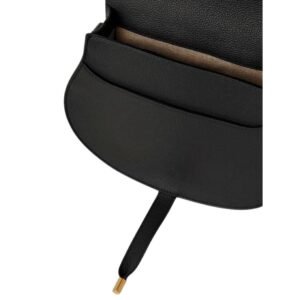 CHLOE MARCIE SADDLE BAG IN GRAINED LEATHER BLACK