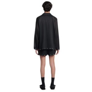 NANUSHKA JELMER STUDDED ORGANZA SHIRT BLACK