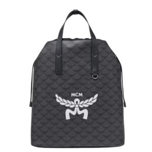 MCM HIMMEL DRAWSTRING BACKPACK IN LAURETOS GREY