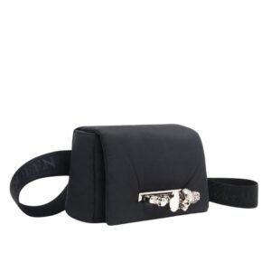ALEXANDER MCQUEEN MANS THE PUFFY KNUCLE BUM BAG IN BLACK