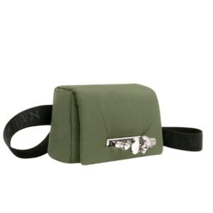 ALEXANDER MCQUEEN MANS THE PUFFY KNUCLE BUM BAG IN KHAKIBLACK