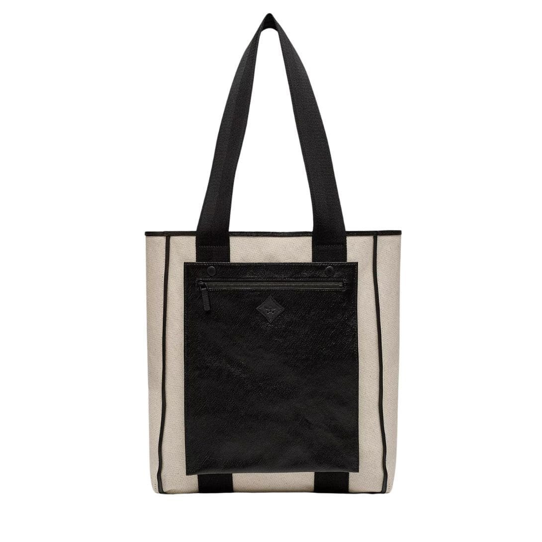 MCM REVERSIBLE DIAMOND TOTE IN CANVAS LEATHER MIX BLACK - Image 2