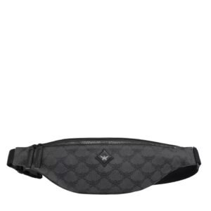 MCM HIMMEL BELT BAG IN LAURETOS JACQUARD GREY