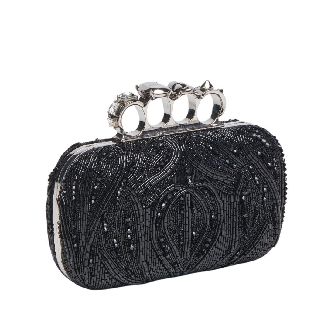 ALEXANDER MCQUEEN WOMANS KNUCKLE CLUTCH IN BLACK - Image 2