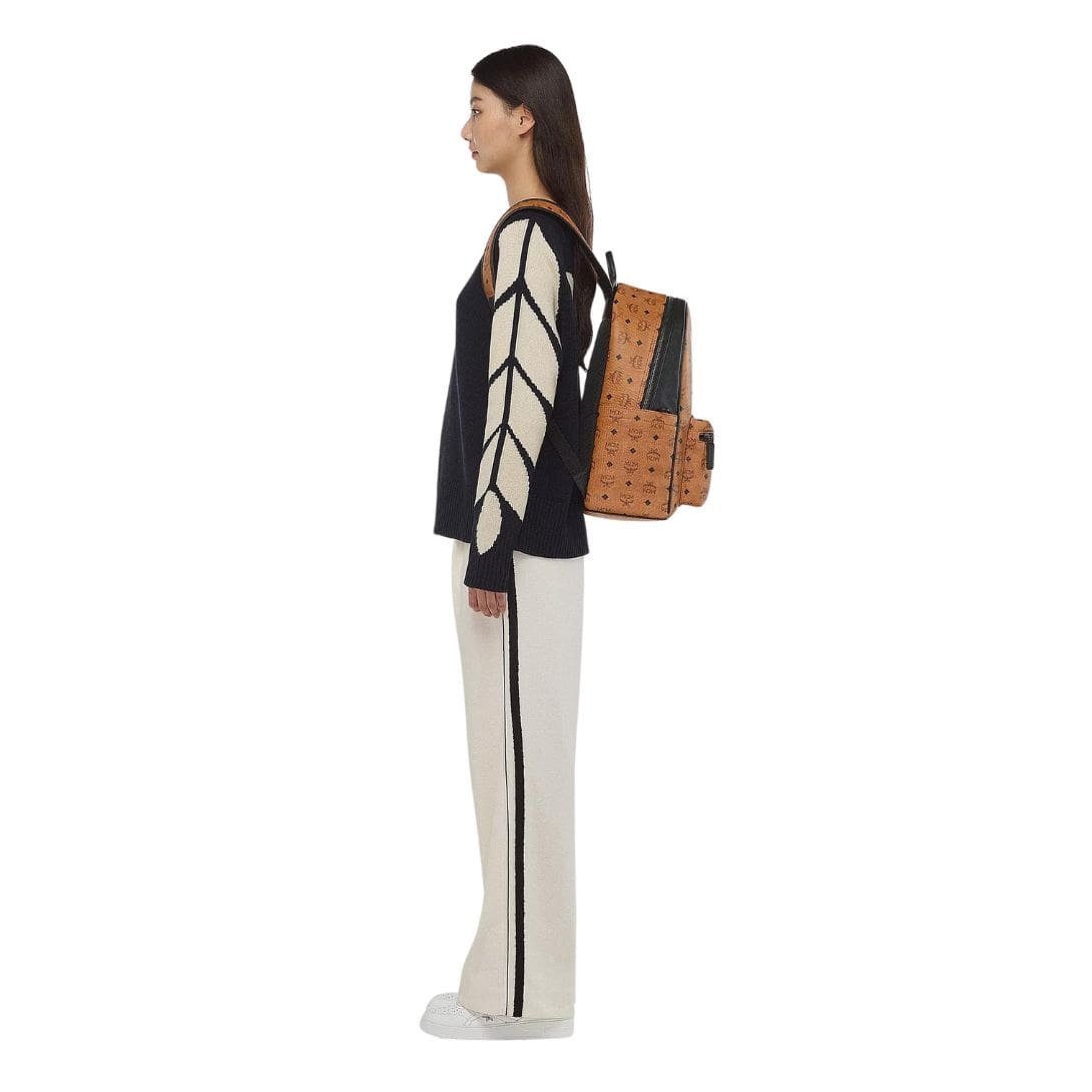MCM STARK BACKPACK IN MEGA LAUREL VISETOS COGNAC - Image 2