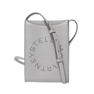 STELLA MCCARTNEY LOGO GRAINY ALTER MAT CROSSBODY PHONE POUCH