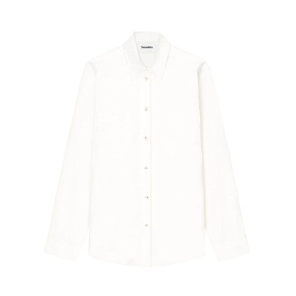 NANUSHKA KALEB LIGHT POPLIN SHIRT WHITE