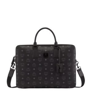 MCM KLASSIK BRIEFCASE IN VISETOS BLACK