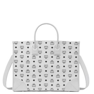 MCM MÜNCHEN TOTE IN VISETOS WHITE