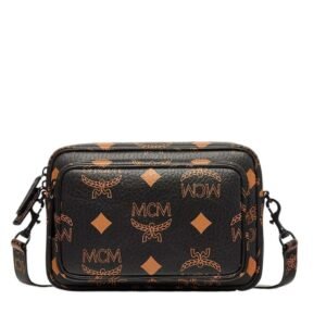 MCM AREN CROSSBODY IN MAXI VISETOS BLACK